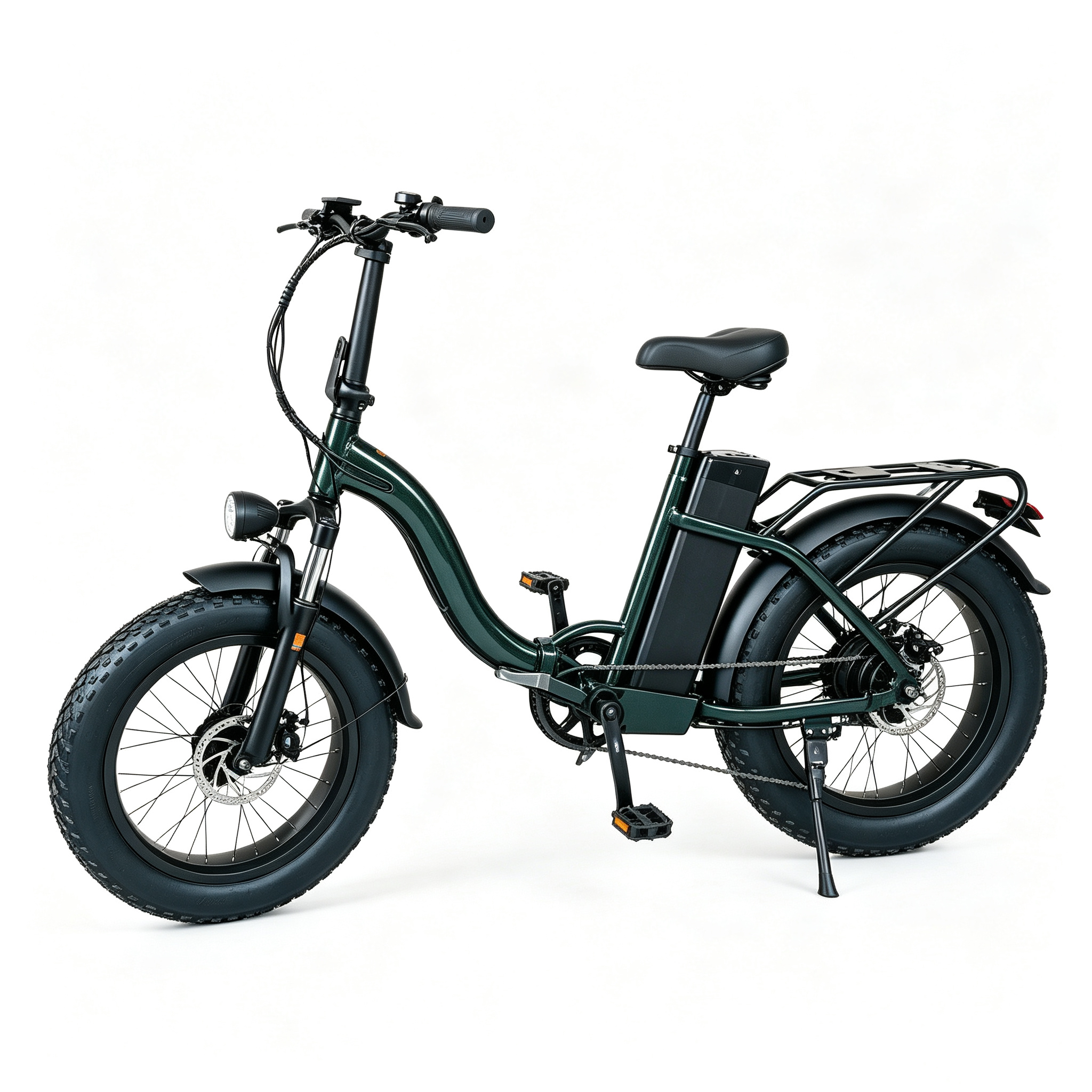 Factory Direct Folding Electric Bike with Fat Tires and Removable Battery